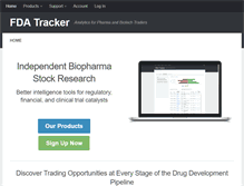 Tablet Screenshot of fdatracker.com